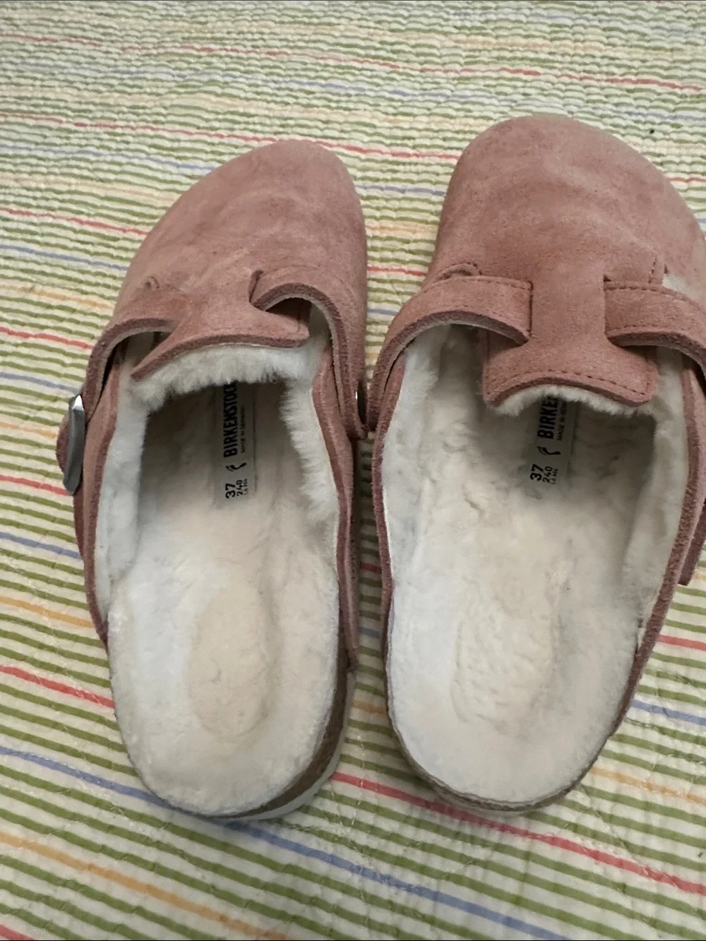 Birkenstock Kids Dusty Rose Suede Clog with Cork Midsole